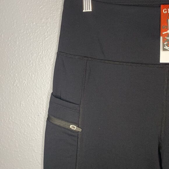 NWT New Gradual Sportswear Black Leggings with Zippered Pockets Size Large - Picture 3 of 14
